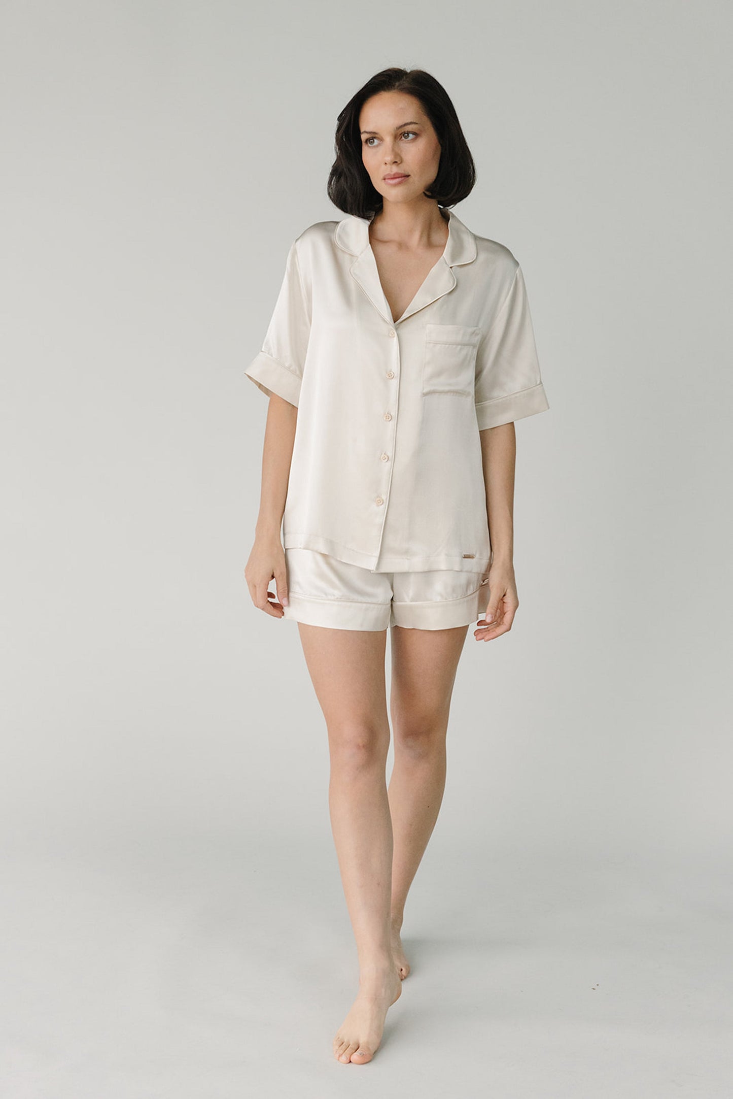 Serenity Silk Classic Short Sleeve Pajama Top
