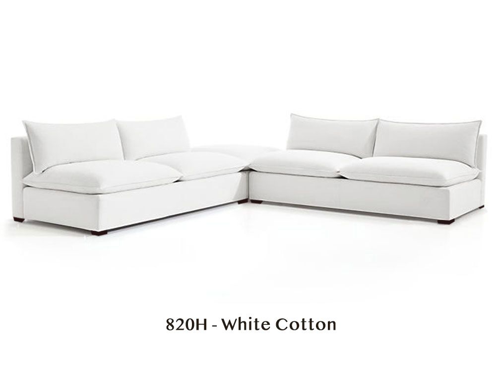 Natural/Certified Organic Armless Three-Piece Modular Sofa