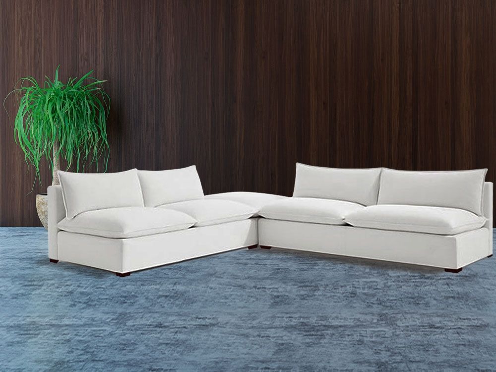 Natural/Certified Organic Armless Three-Piece Modular Sofa
