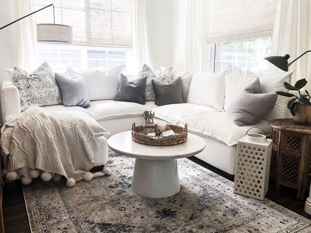 Organic Armless Five-Piece Modular Sofa