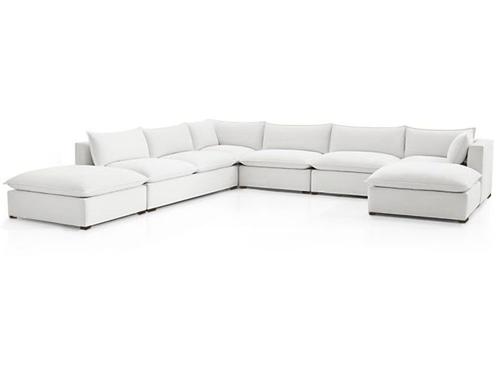 Natural/Certified Organic Armless Seven-Piece Modular Sofa