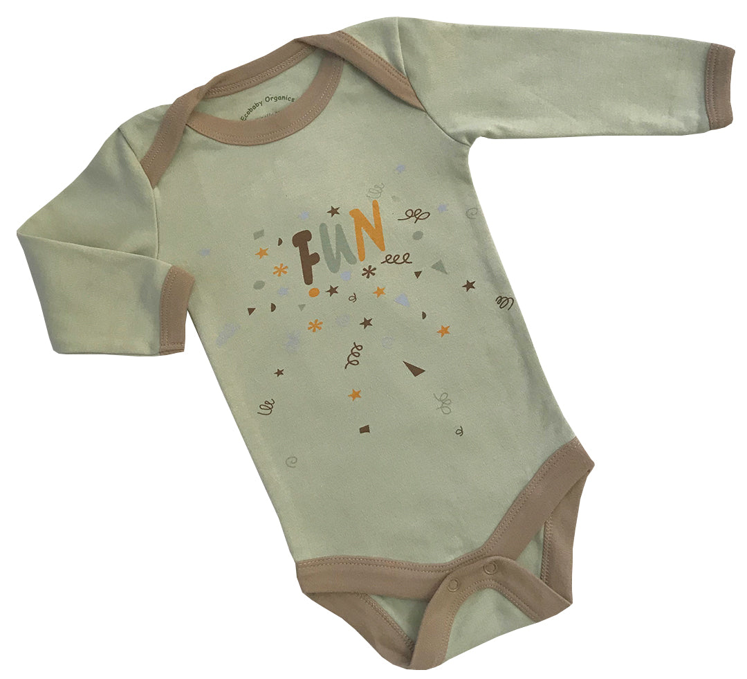 Organic Cotton Long Sleeved Onesie/Bodysuit Fun Prints