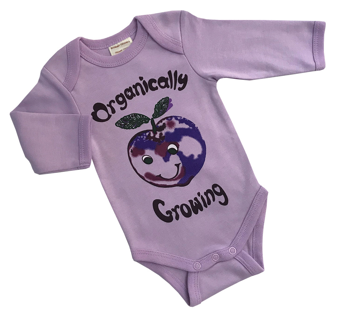 Organic Cotton Long Sleeved Onesie/Bodysuit – Organically Growing