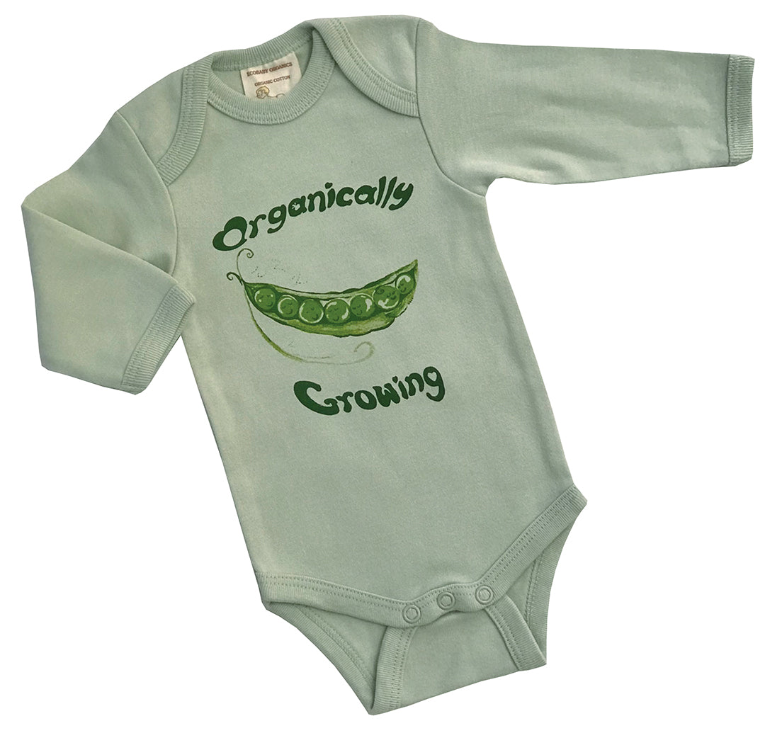 Organic Cotton Long Sleeved Onesie/Bodysuit – Organically Growing