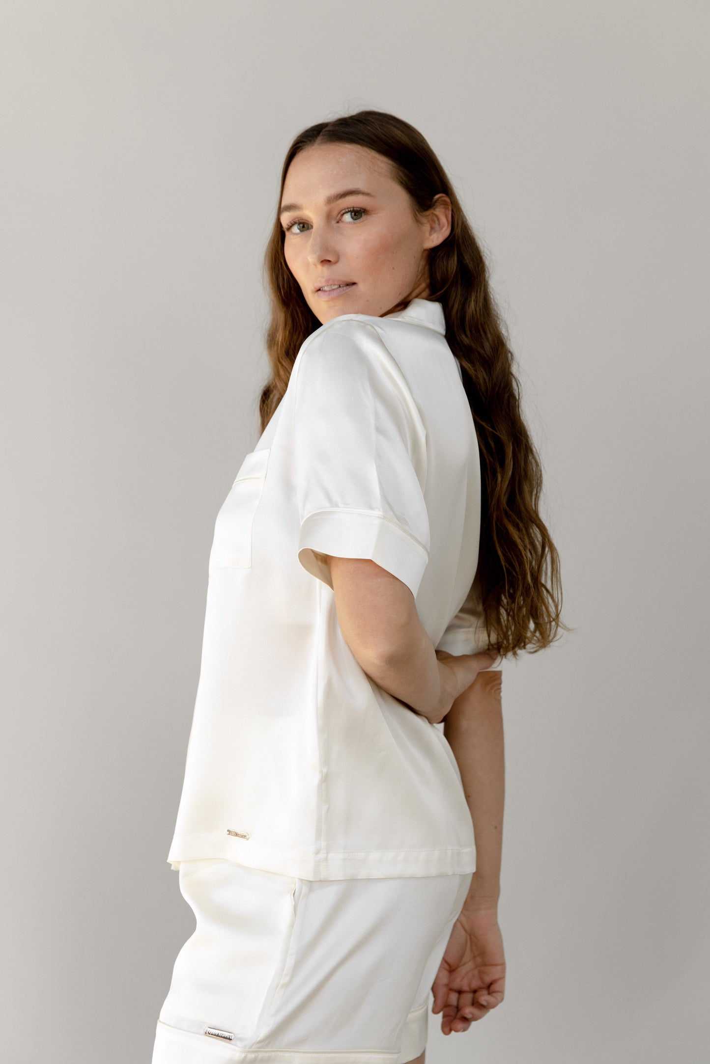 Serenity Silk Classic Short Sleeve Pajama Top