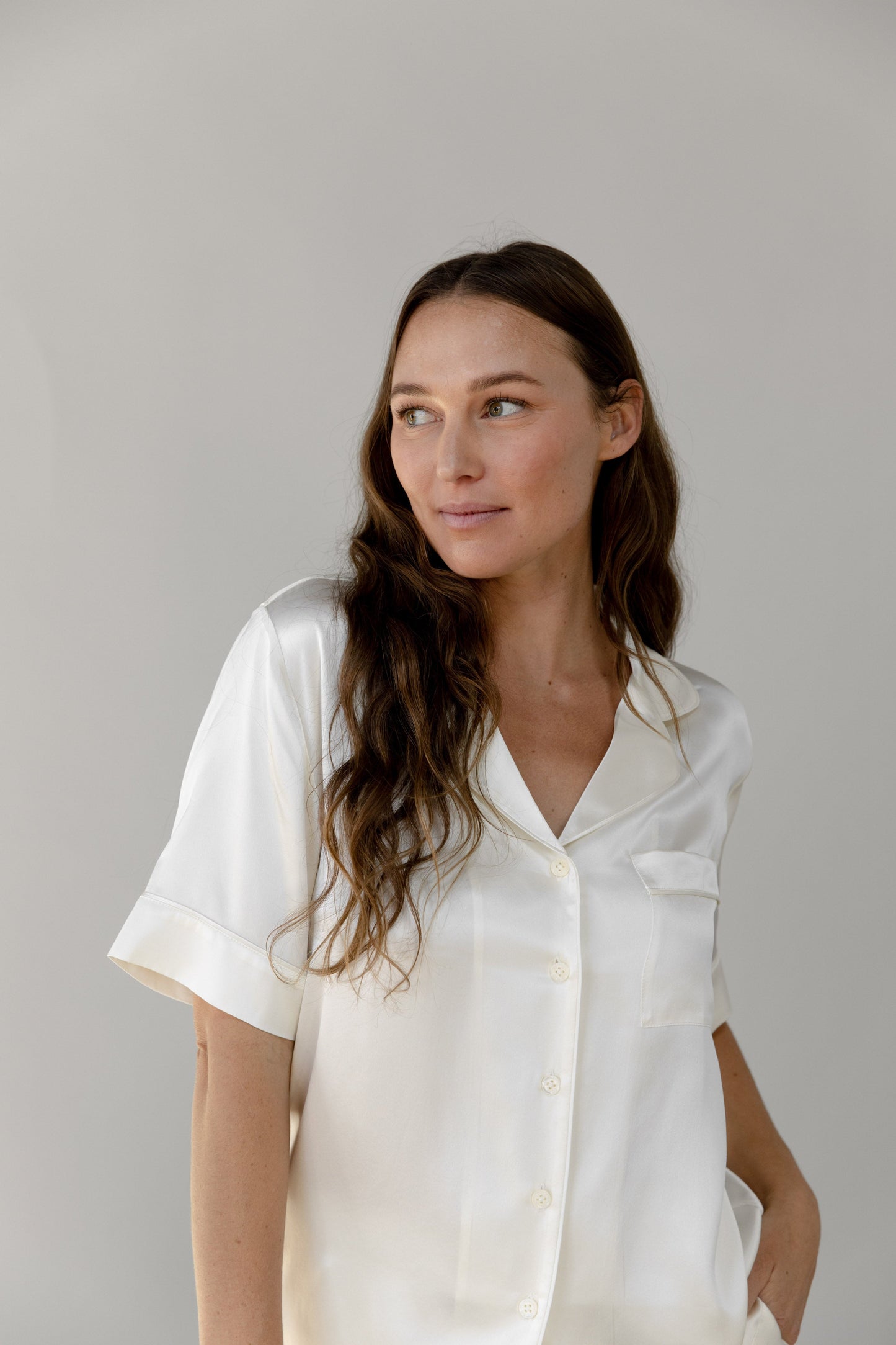 Serenity Silk Classic Short Sleeve Pajama Top