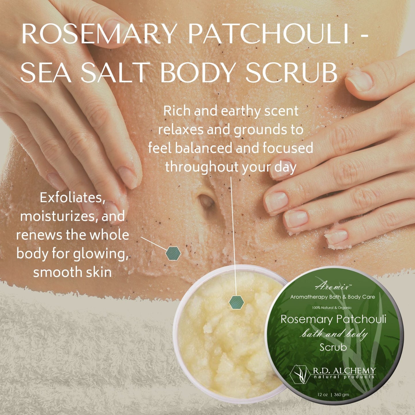 Rosemary Patchouli - Sea Salt Body Scrub