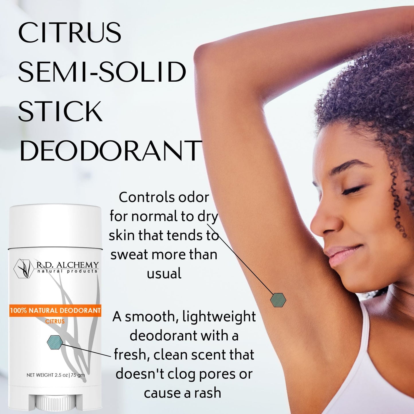 Citrus Semi-Solid Deodorant Stick