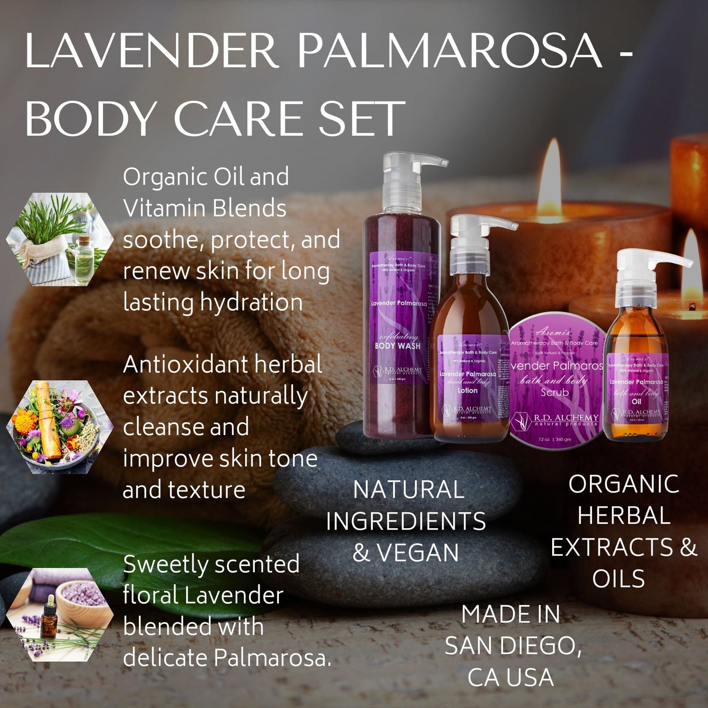 Lavender Palmarosa Body Care Set