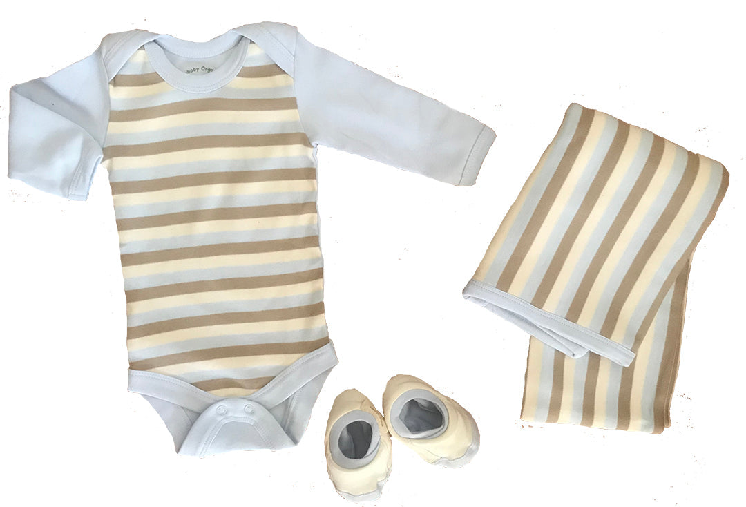 Organic Baby Blues Striped Set