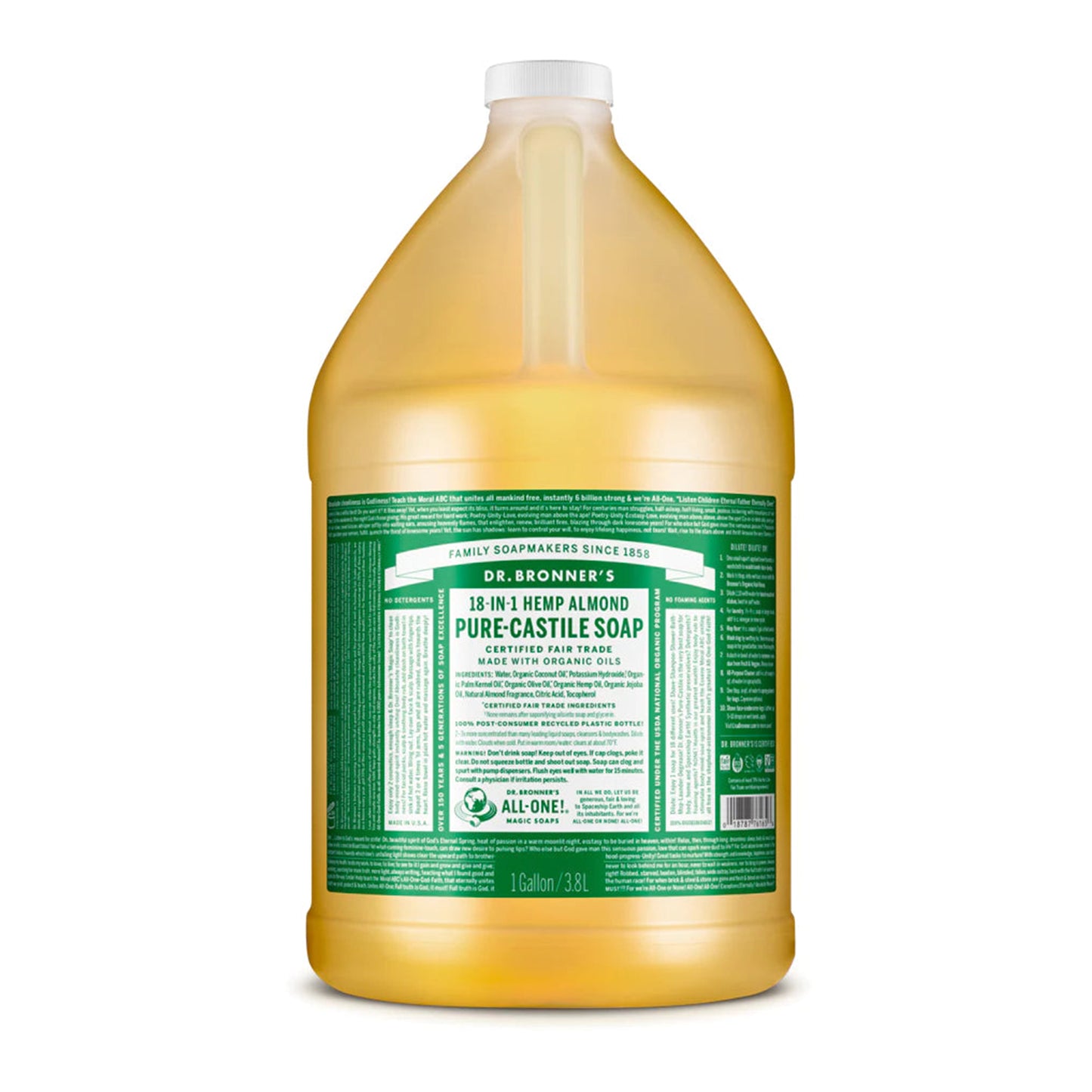 Pure-Castile Hemp Almond Liquid Soap - Bulk