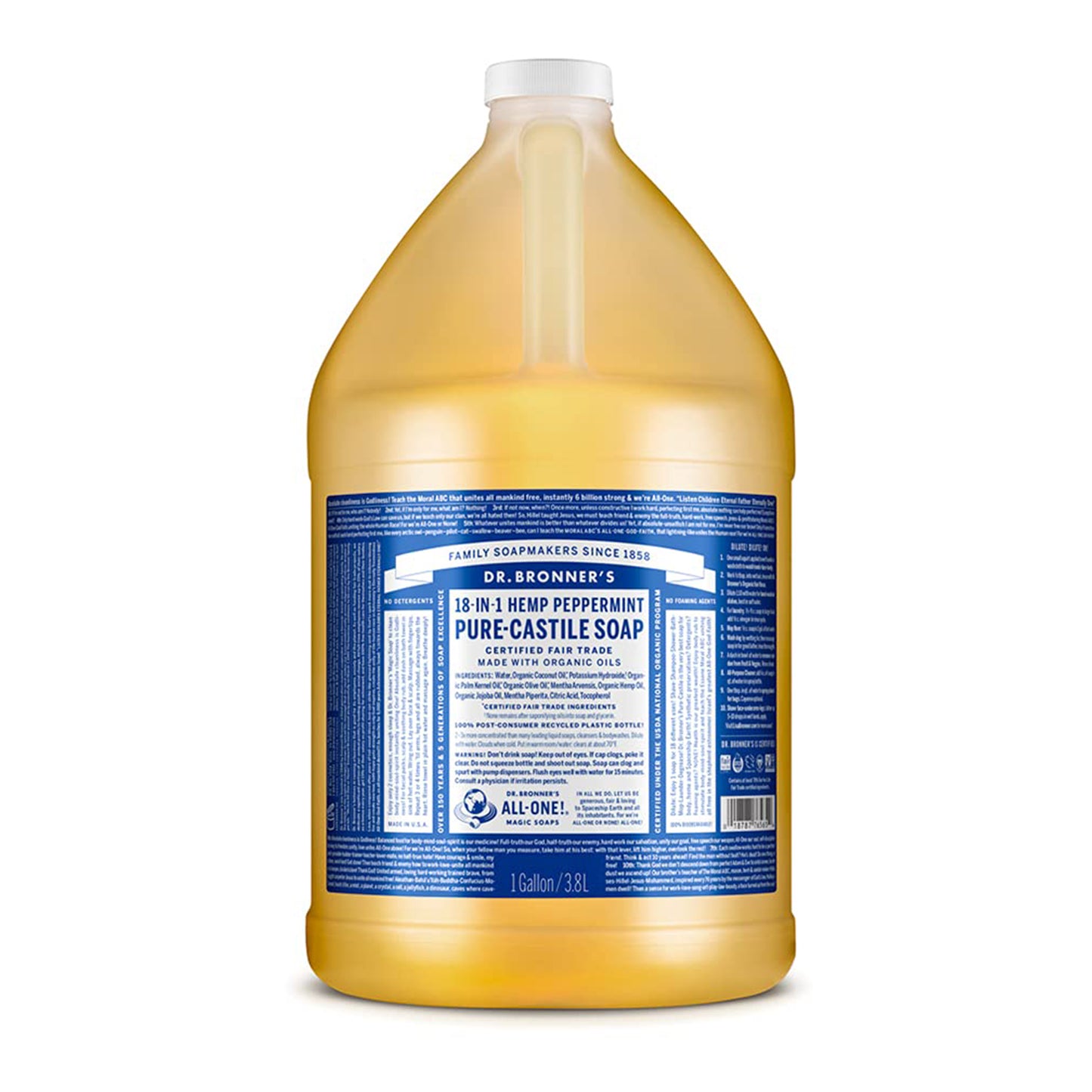 Pure-Castile Liquid Soap - Peppermint - Bulk