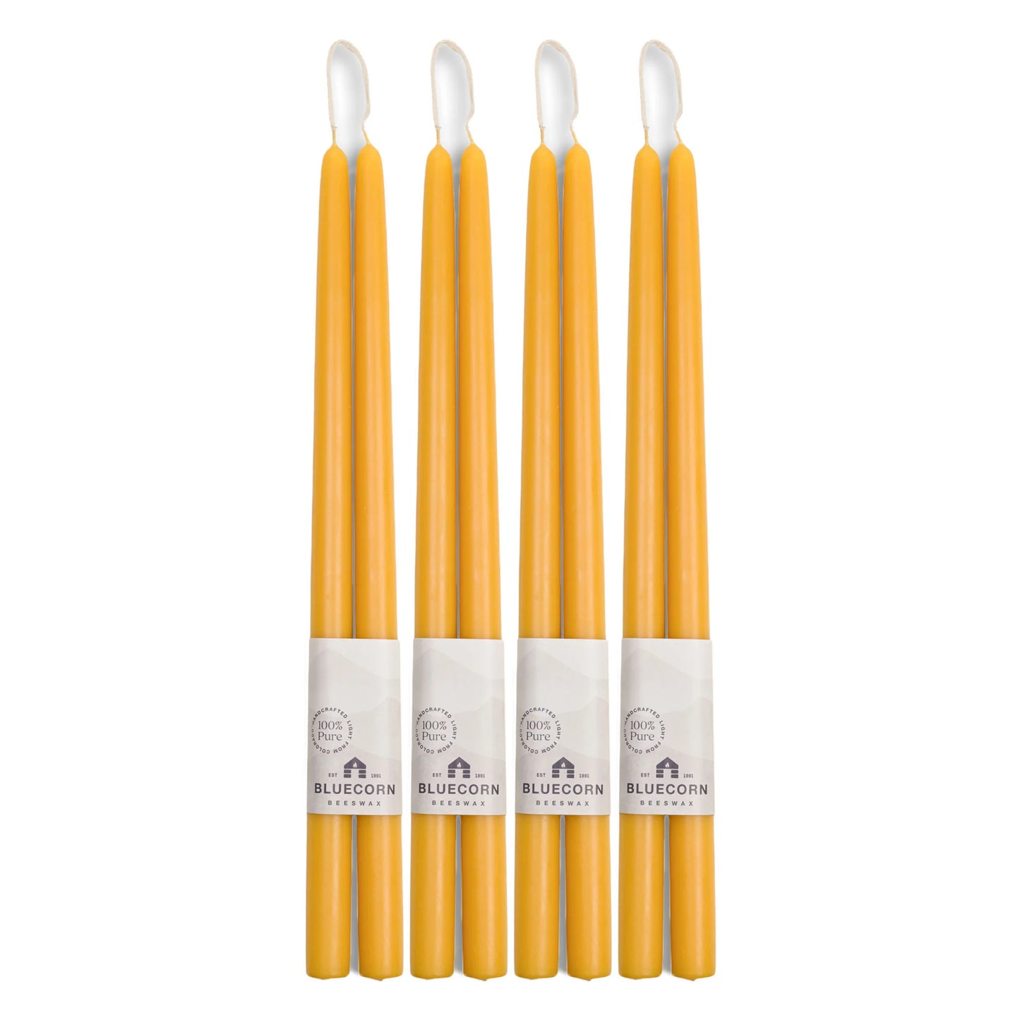 HAND-DIPPED BEESWAX TAPER CANDLES