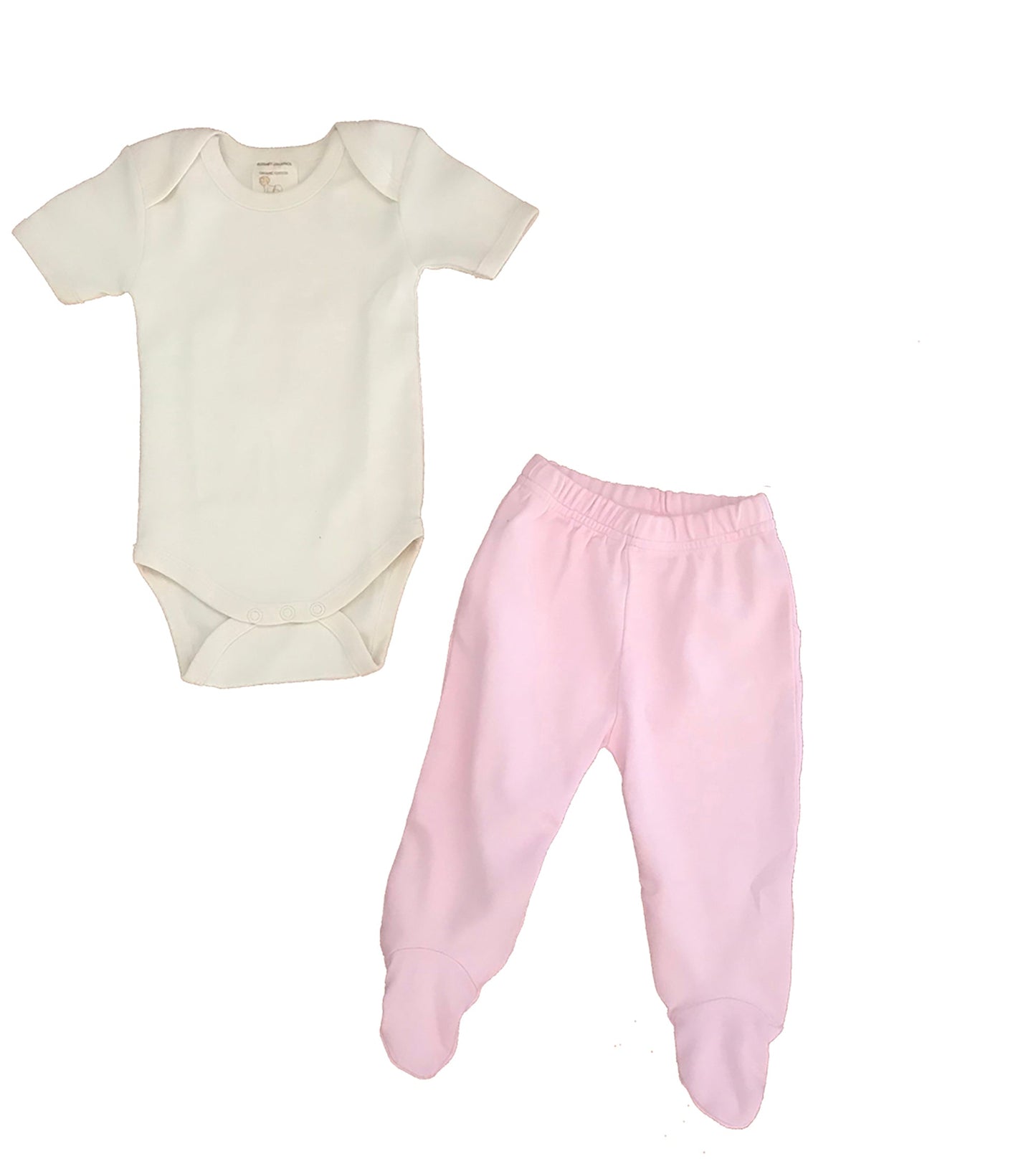 Organic Cotton Baby Set – Tee, Footed Pant, & Onesie (3–6 Months)