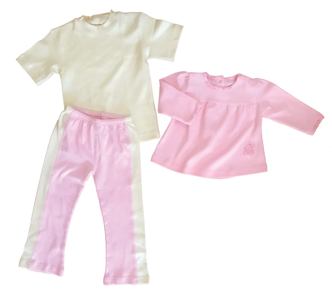 Organic Cotton Yoga Pant & Tee Set with Bonus Swing Top