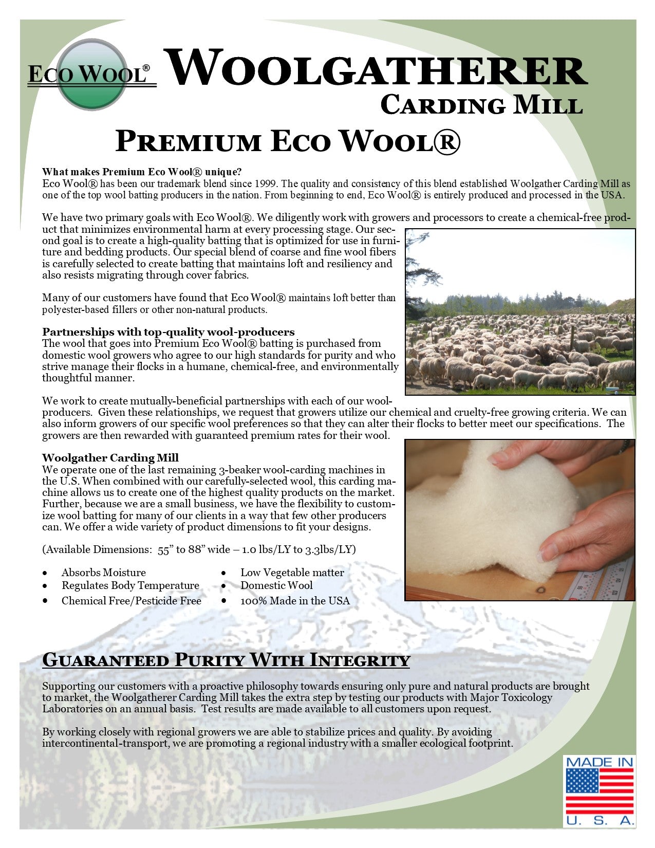 Handmade Organic Wool Pad