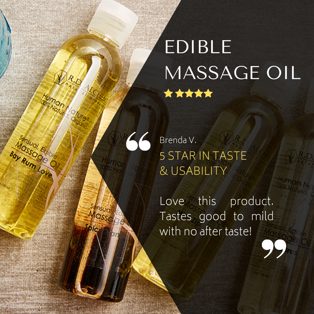 Sensual Edible Massage Oil - Bay Rum Love