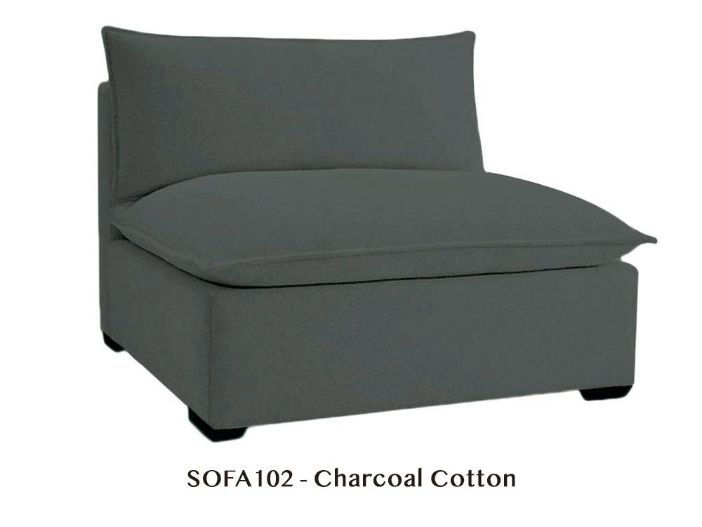 Modular Armless Chair to Design Your Own Organic Sofa