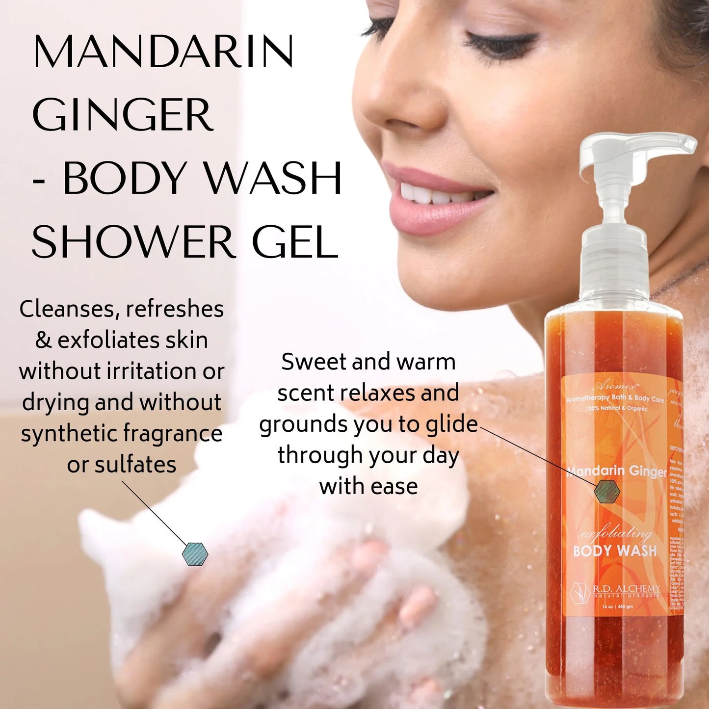 Mandarin Ginger Body Wash Shower Gel