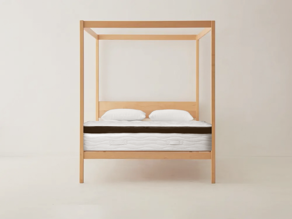Solid Maple Hardwood Canopy Platform Bed Frame