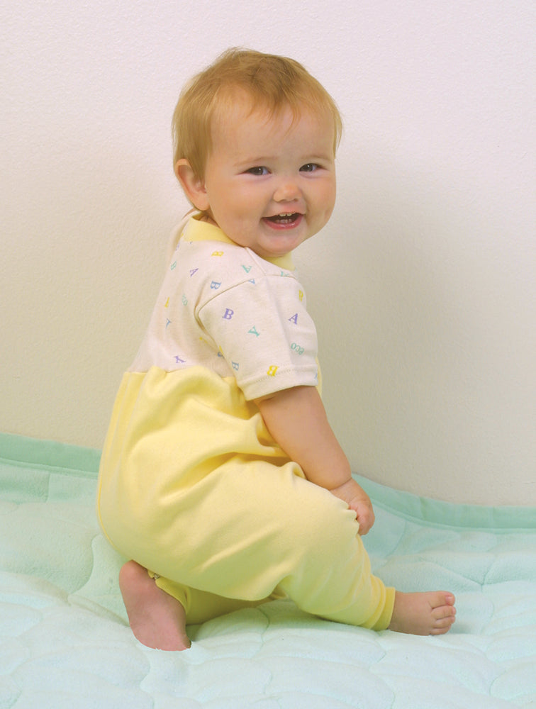 Organic Cotton Zip Crotch Jumpsuits – Yellow & Mint 2-Pack with Blanket (0–6 Months)