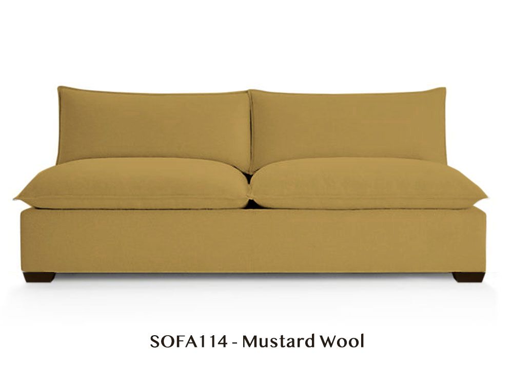 Modular Armless Loveseat to Design Your Own Organic Sofa