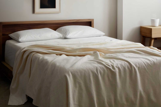 Organic Cotton Honeycomb Jacquard Blanket