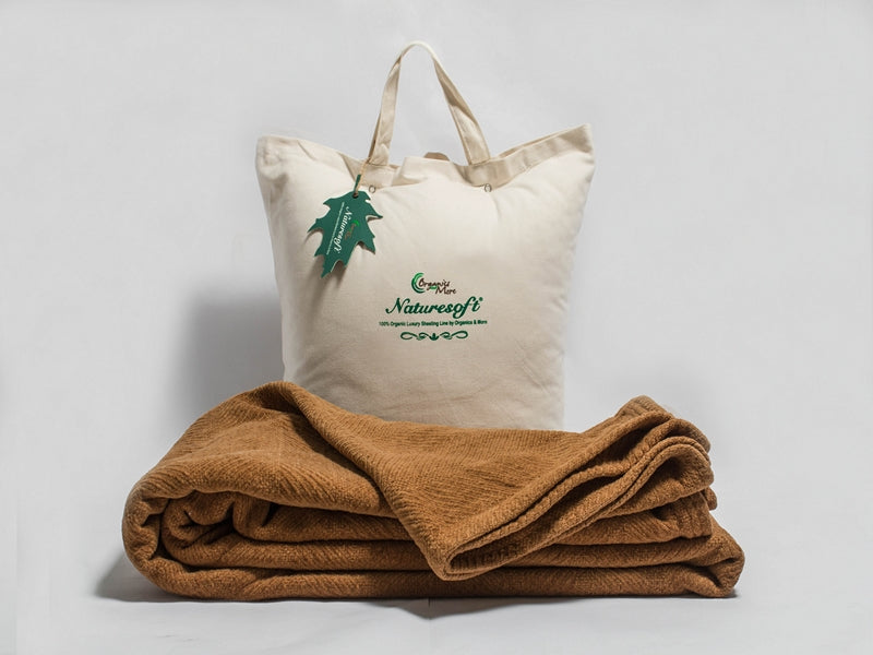 Organic Cotton Chenille Herringbone Blanket