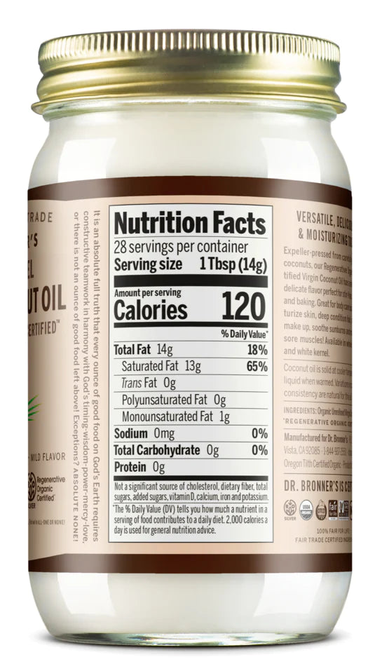REGENERATIVE ORGANIC CERTIFIED™ COCONUT OIL - CASE OF 6
