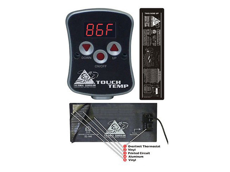 Deluxe Solid-State Digital Touch Temp Waterbed Heater