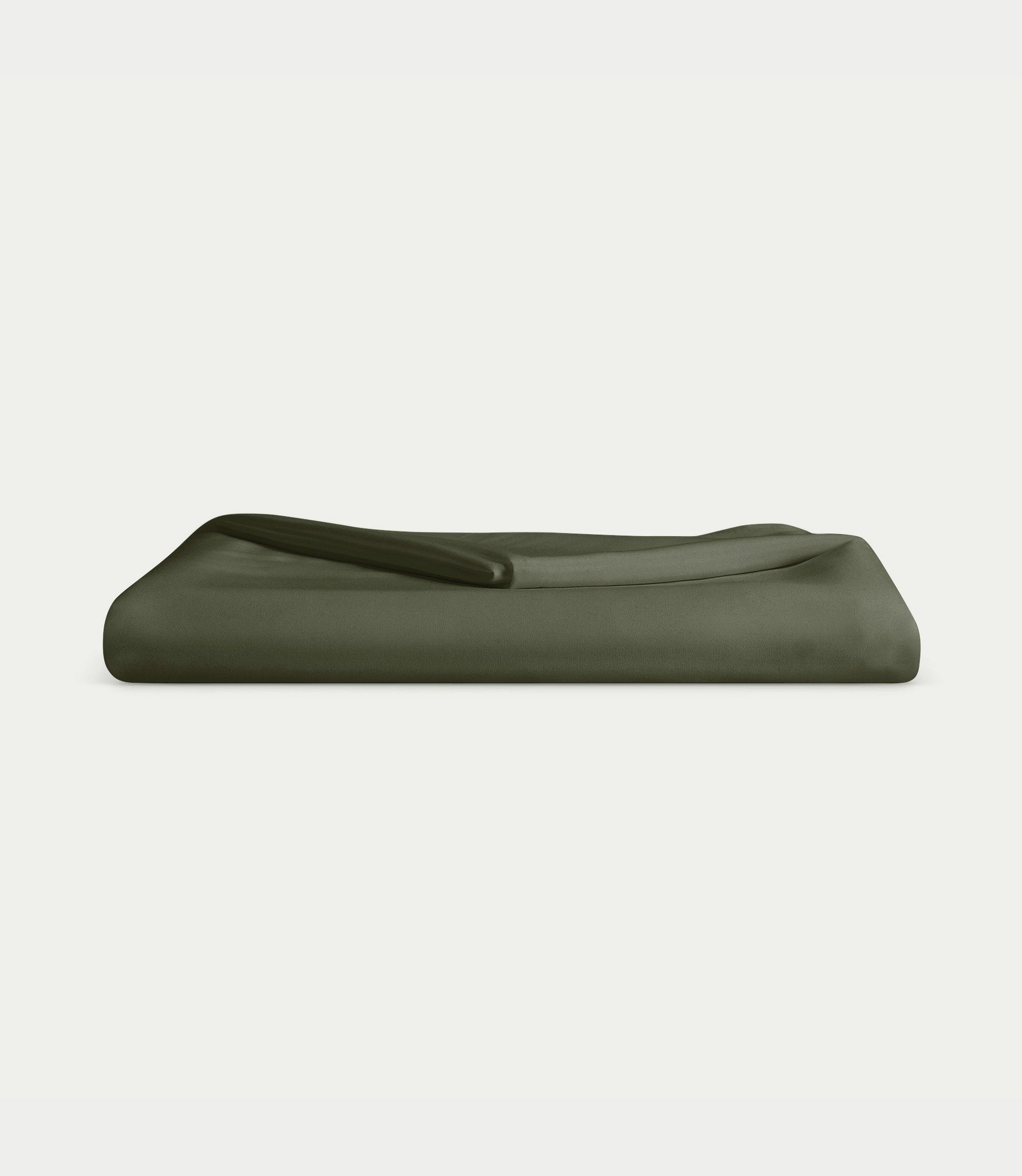 Olive top sheet folded with white background |Color:Olive