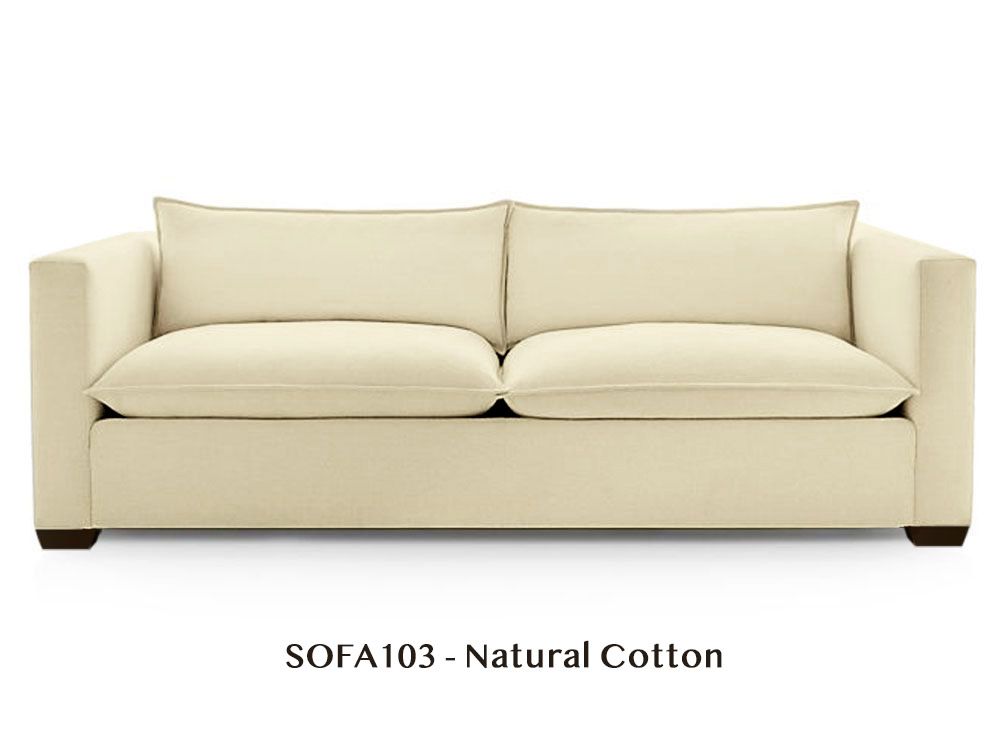Two-Arm Loveseat - Natural/Certified Organic Modular Sofa Components