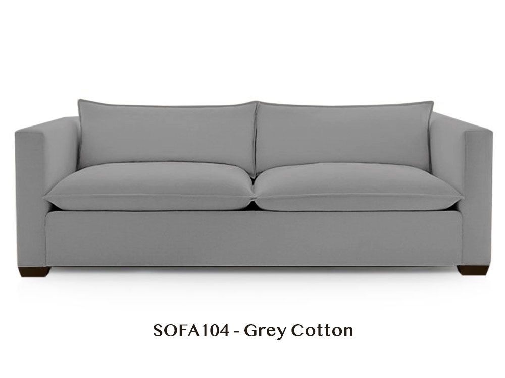 Two-Arm Loveseat - Natural/Certified Organic Modular Sofa Components