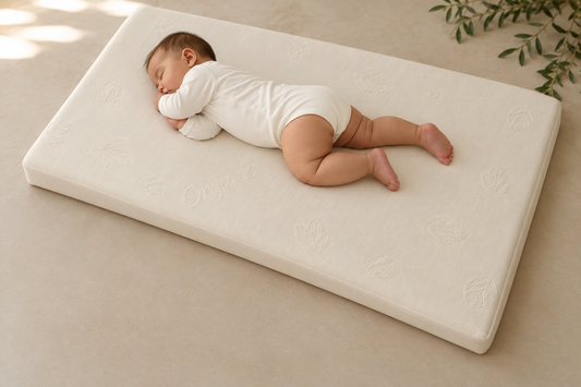 Organic Vegan Latex Baby Mattress in GOTS Certified Organic Cotton Cover - Bassinet, Changing Table & Custom Sizes