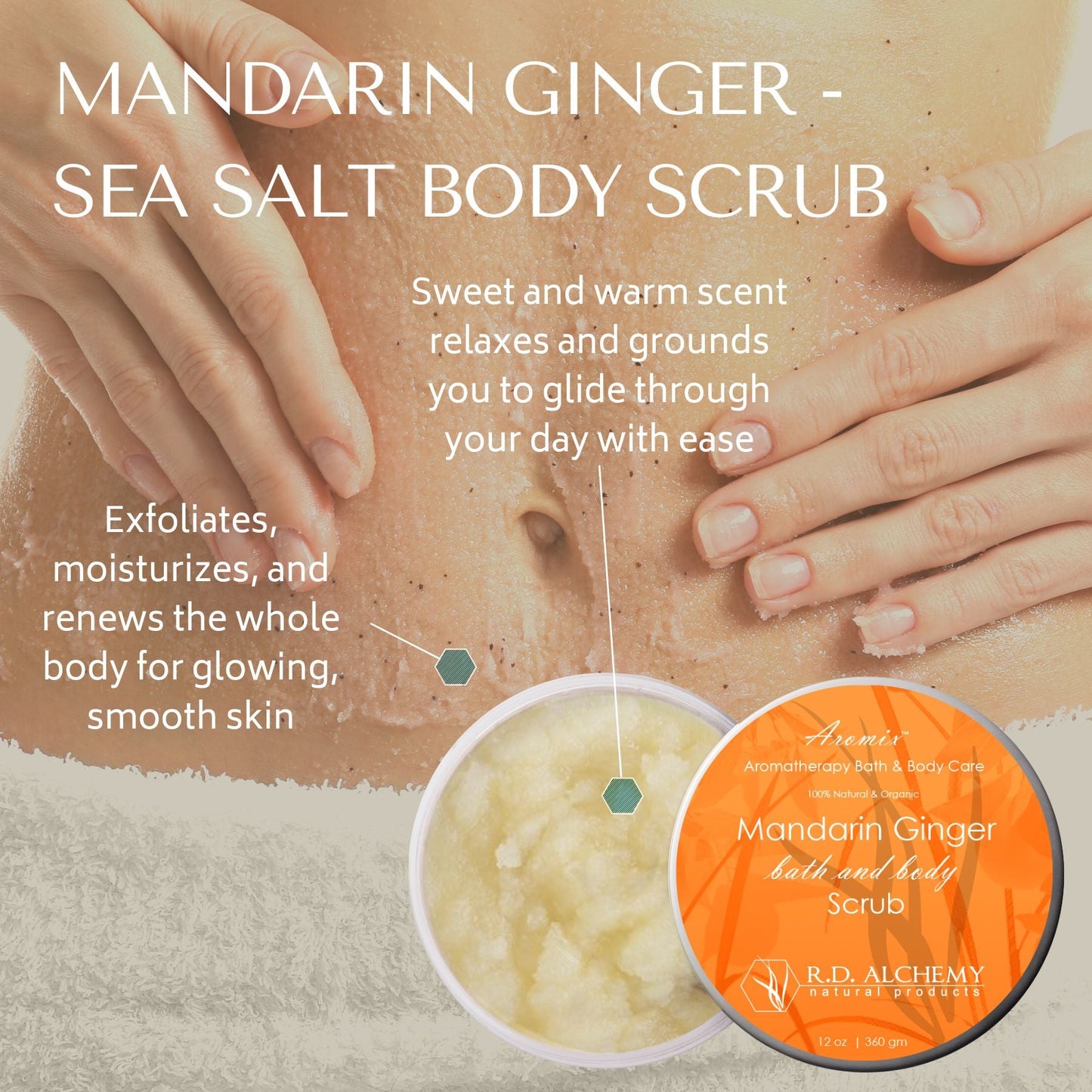 Mandarin Ginger Sea Salt Body Scrub