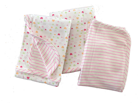 Organic Cotton Double Layer Receiving Blanket – Sweet Hearts