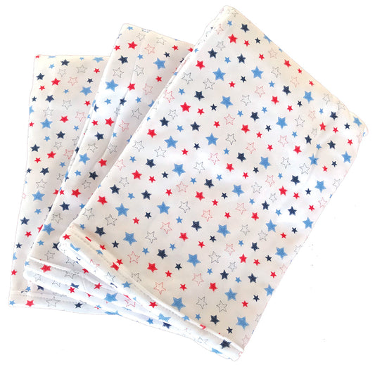 Organic Cotton Receiving Blankets – 3 Pack (Stars & Stripes Pattern)