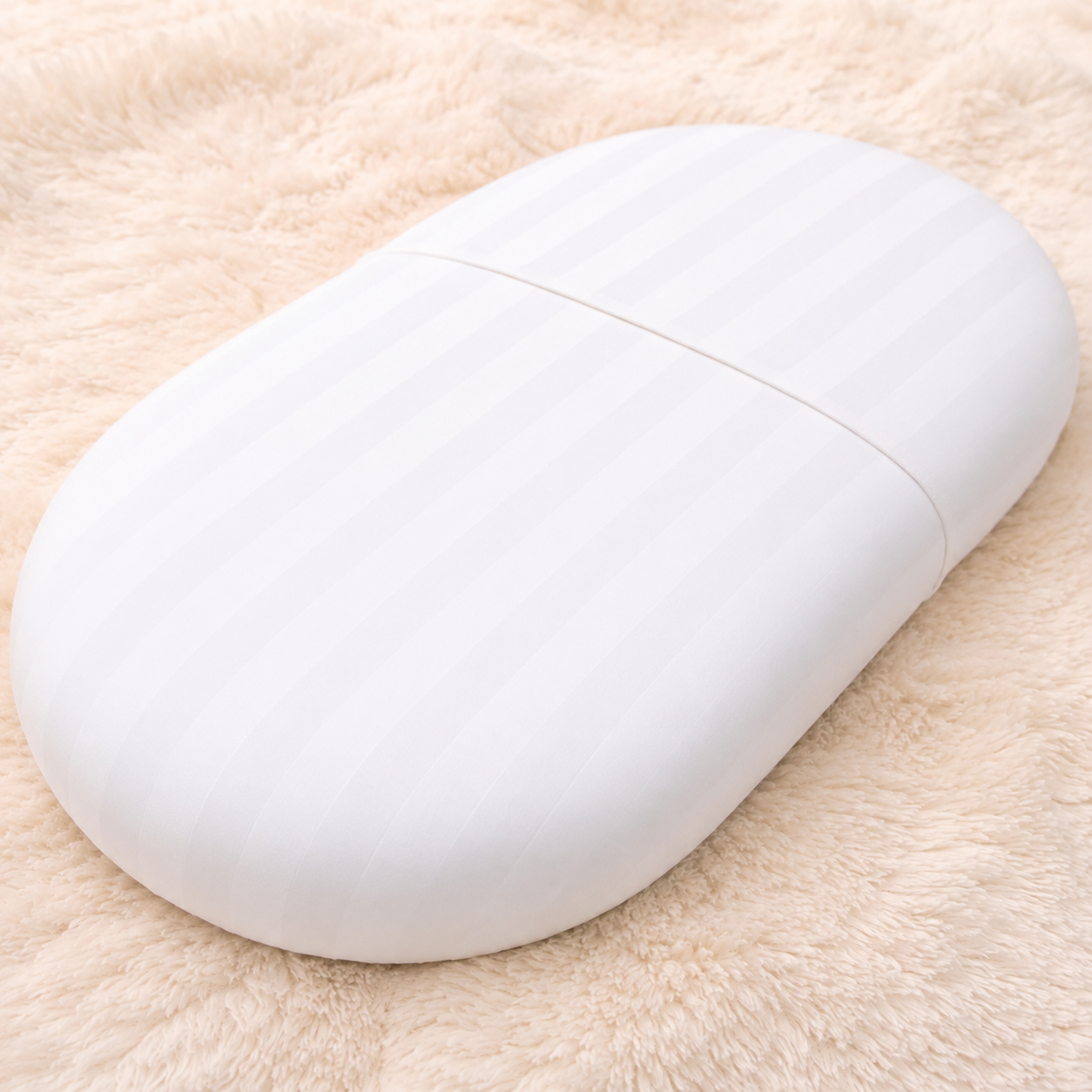 Hand Sewn Luxury Stripe Woven Sateen Organic Cotton Crib Fitted Sheet with Natural Elastic