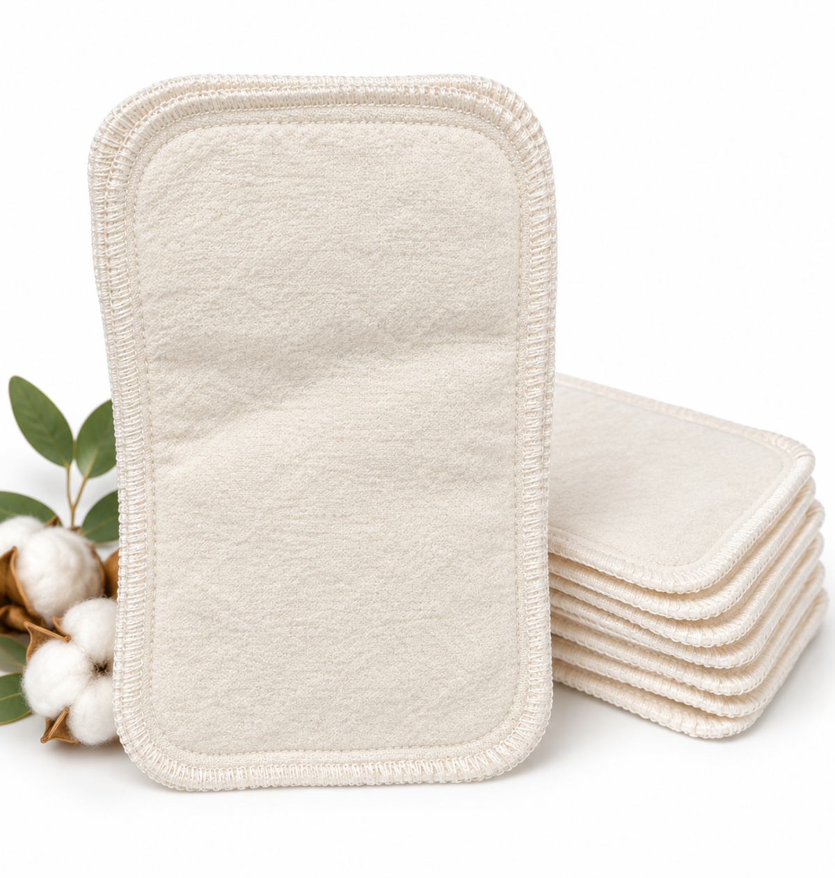 Organic Cotton Flannel Wipes  – 4 Pack