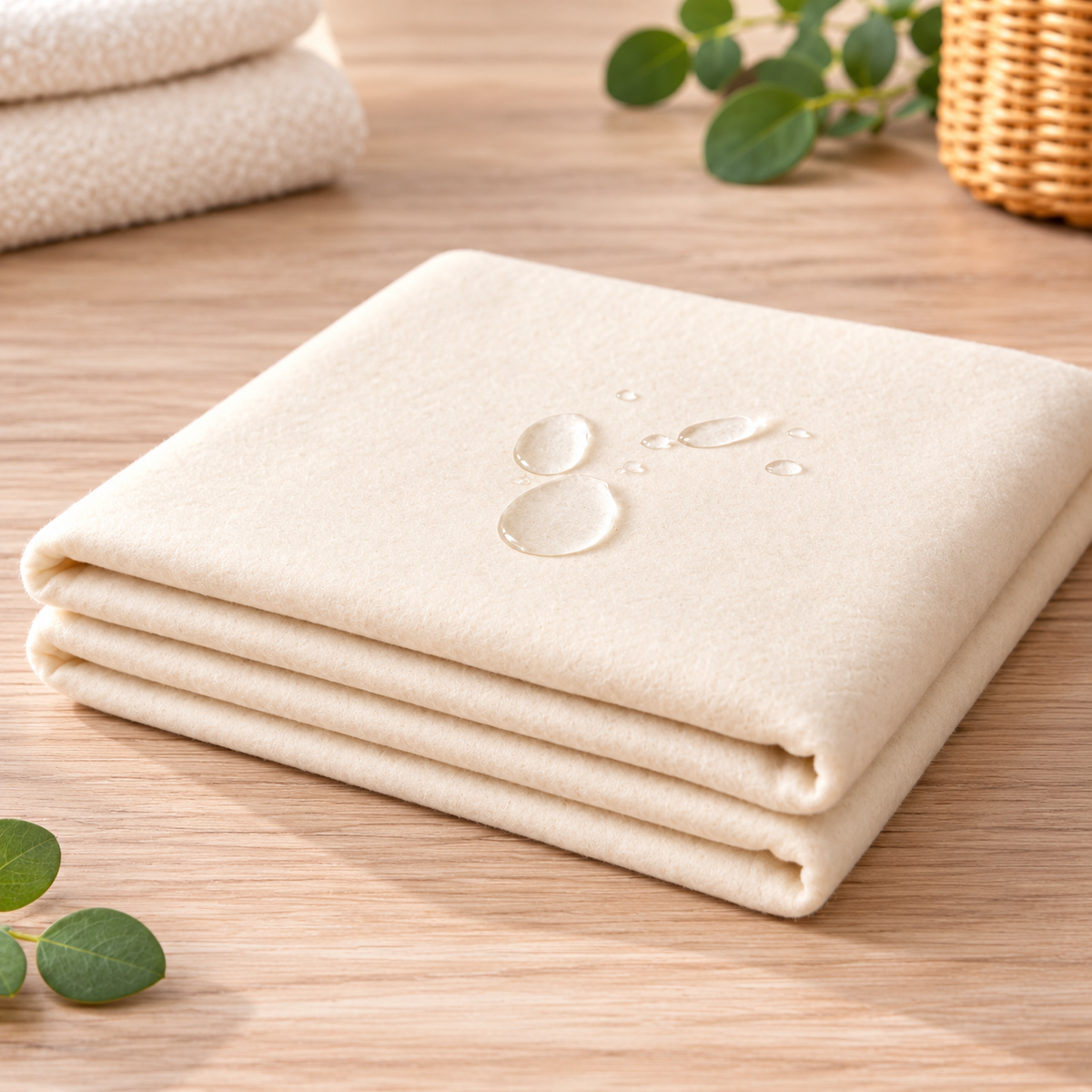 Super Soft Felted Eco Wool Moisture Protection Mattress Pad