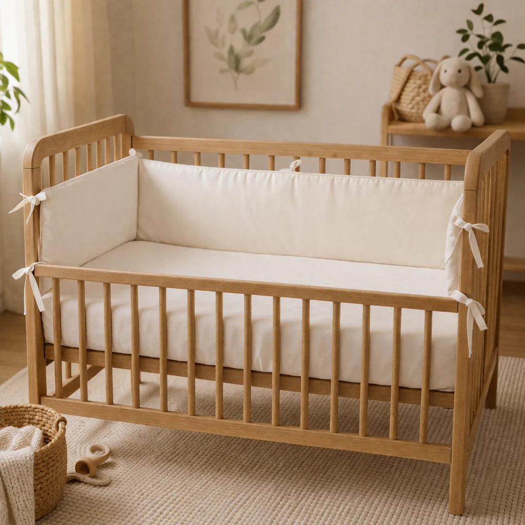 Organic Cotton and EcoWool Crib Bumper