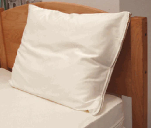 ORGANIC WOOL DOWN PILLOW WITH PROTECTIVE BARRIER COVER