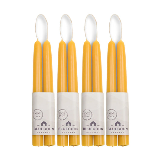 HAND-DIPPED BEESWAX TAPER CANDLES