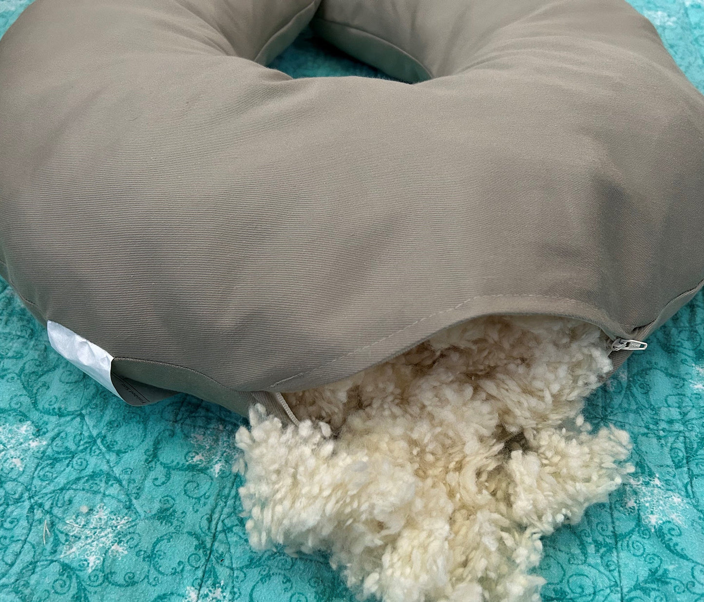 Organic Cotton Nursing Pillow – Wool Down Filled