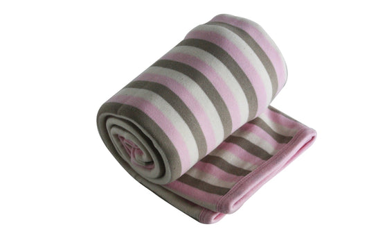 Organic Cotton Double Layer Receiving Blanket – Pink Stripe