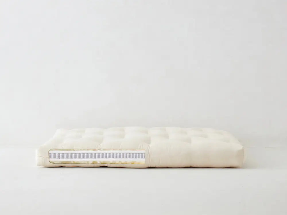 PURE COMFORT ORGANIC COTTON HYBRID FUTON MATTRESS