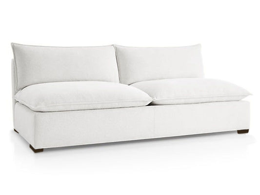 Modular Armless Loveseat to Design Your Own Organic Sofa
