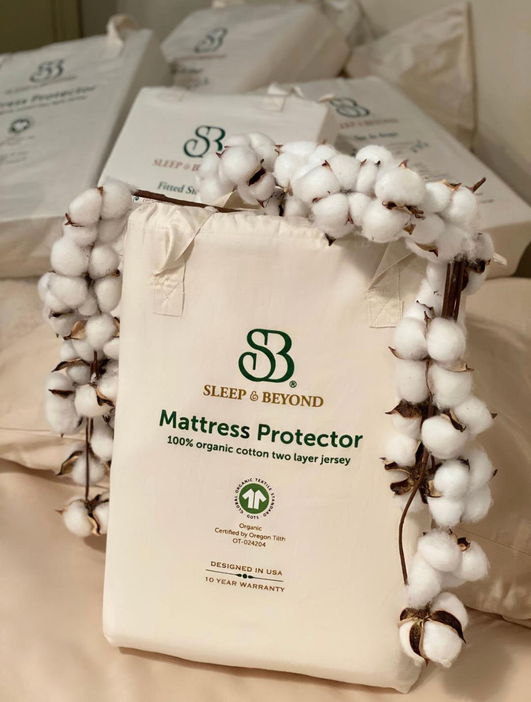 Five Sided Organic Cotton Waterproof Mattress Protector