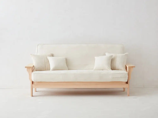 Cornerstone Wood Wide Flat Arm Futon Frame